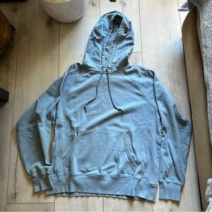 Champion Reverse Weave Hoodie Light Blue Size Large